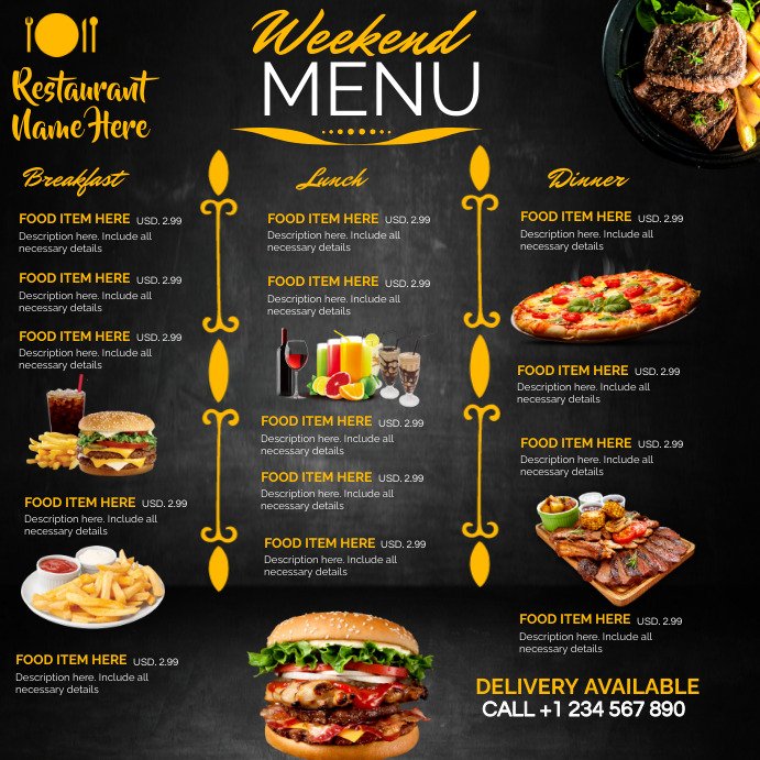 Création menu restaurant QR