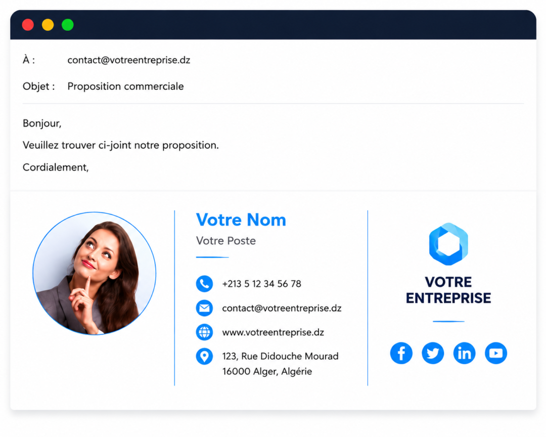 Création signature email professionnelle